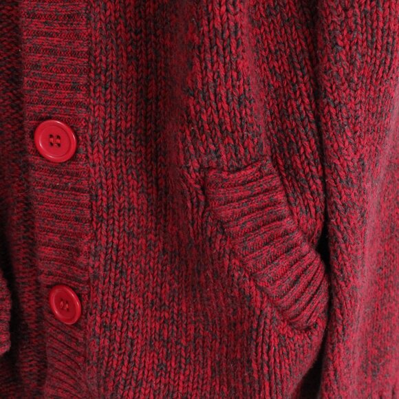 University of Guelph Women's Small Cotton Button Down Red Cardigan with Logo - Picture 6 of 7